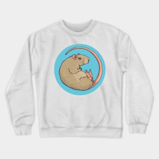 Fawn Pet Rat Illustration Crewneck Sweatshirt